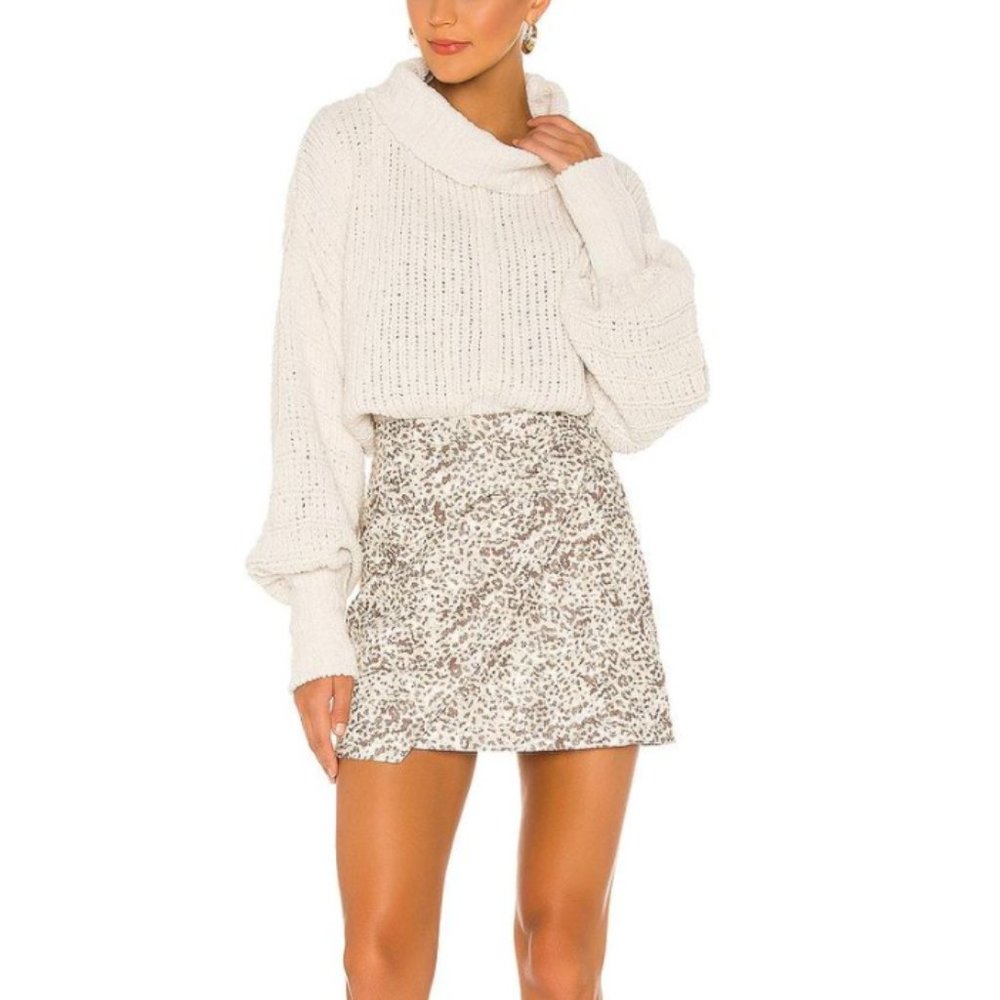 Free People Printed Fake Out Faux Wrap Skirt - Picture 9 of 9